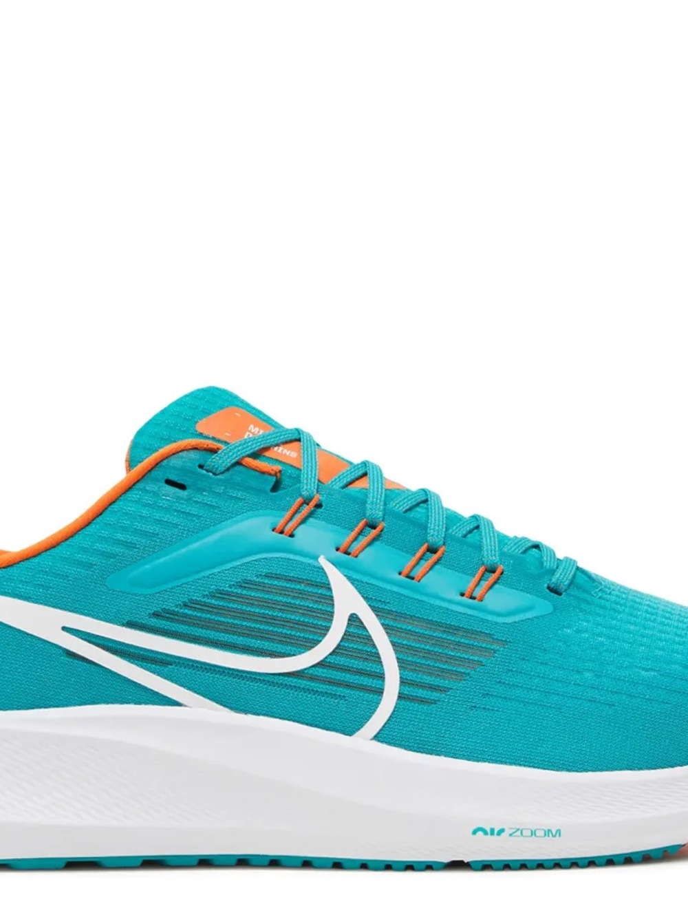 Nike Teal Running Shoe with Orange Accents